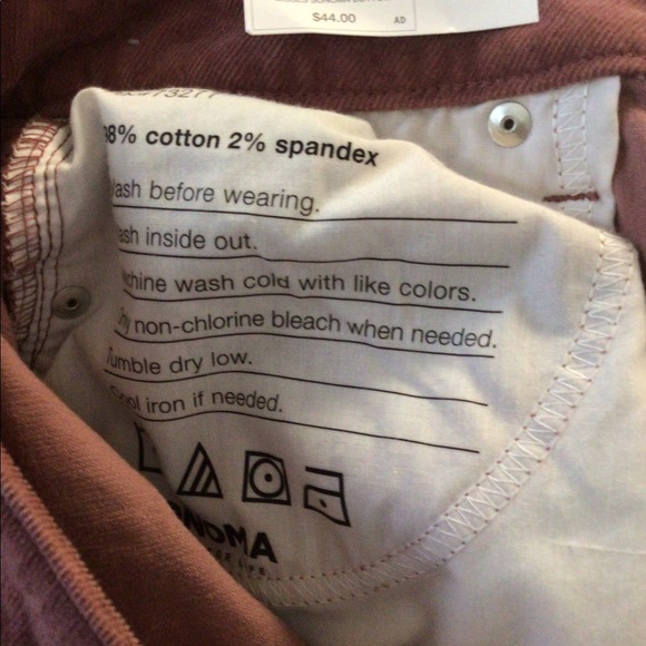 Sonoma Mauve Pink High Rise Skinny Corduroy Pants NWT - Picture 8 of 10